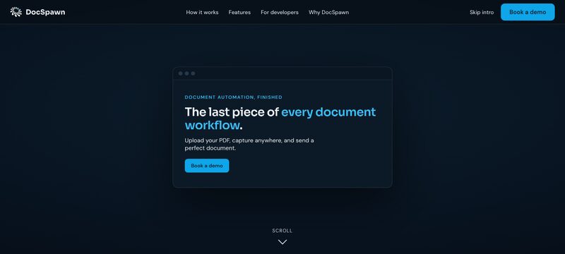 DocSpawn — live product screenshot