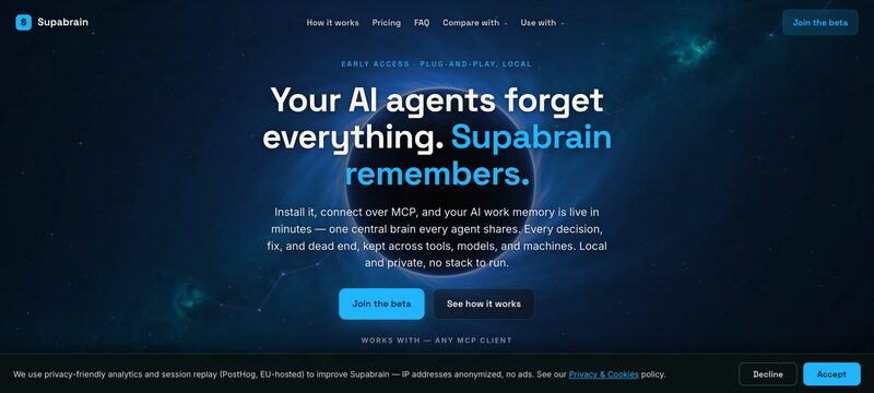 Supabrain — live product screenshot
